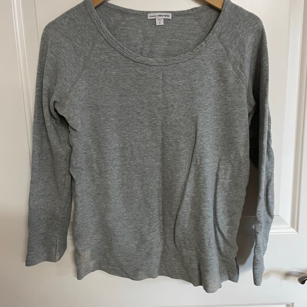 James Perse Vintage French Terry Sweatshirt Cotton Size 2
